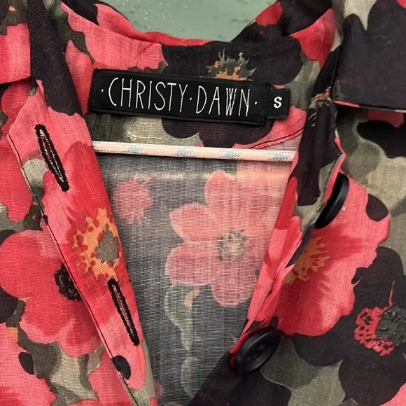 Christy Dawn Black and Pink Floral Dress - Picture 2 of 5